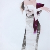 Lady with violet scarf